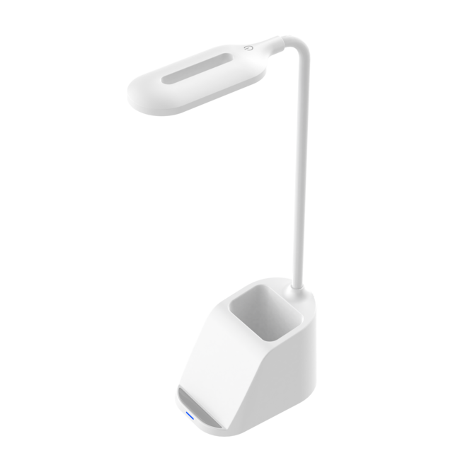 LED-Schreibtischlampe mit kabellosem Ladegerät und Stiftehalter