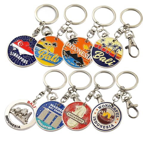 Source Cheap round shaped custom tin badge mirror keychain on m.