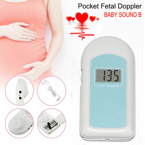 Doppler fœtal de poche portatif moniteur de rythme cardiaque pour bébé, gel,  écouteurs, ce babysound b grossesse bébé fœtus enregistreur