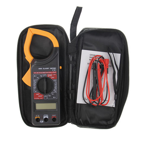 Clamp Multimeter DT266 Auto Range Digital LCD Clamp Meter AC DC Voltage Current Resistance Tester for sale at factory direct price