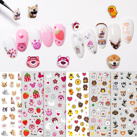 Brown Bear / Bunny Kawaii Charms -   Best acrylic nails, Long square  acrylic nails, Square acrylic nails