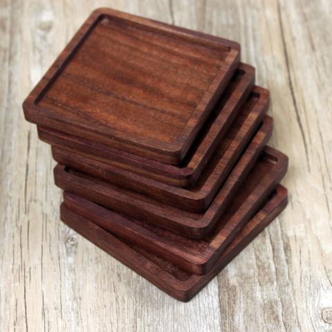 Metal and Wood Coaster for Tea Cups