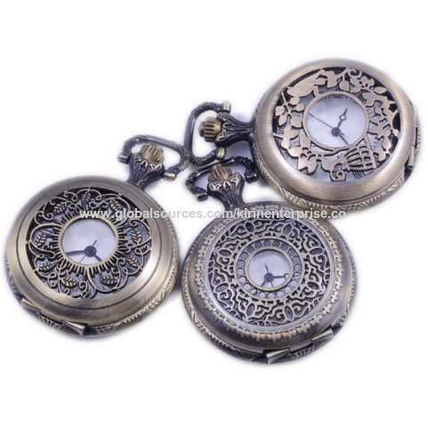 Buy Wholesale China Vintage Quartz Alloy Pocket Watches,customized