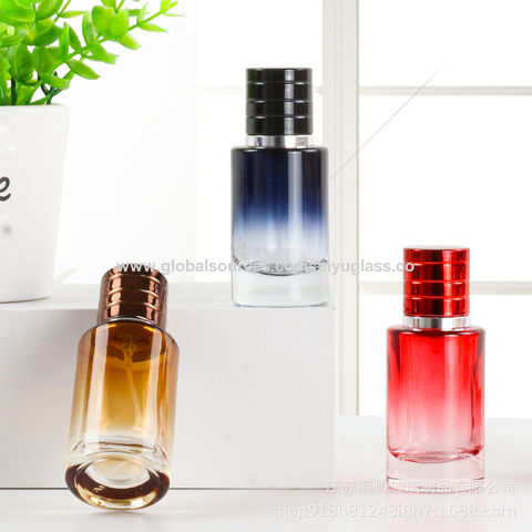 Round Spray Glass Perfume Bottle 30ml 50ml Empty Perfume Bottle