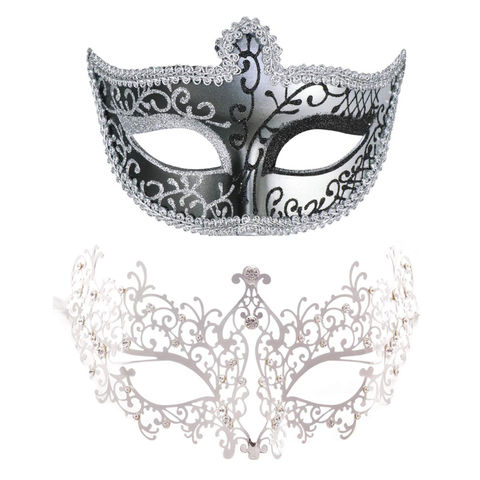 Pack of 2 Couples Mardi Gras Venetian Party Masks for Halloween Costume Mask XIAO MO GU Masquerade Mask 