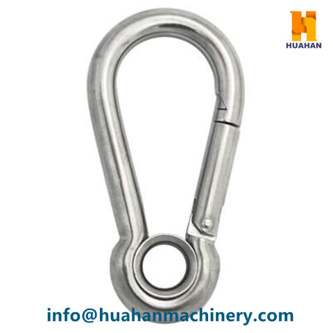 Gourd Shape Carabiner Snap Hook with Eyelet 316 Stainless Steel Outdoors 