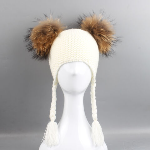Winter Kids Knitted Hats Double 