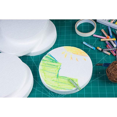 Buy Wholesale China Round Craft Foam Mold 6 Pcs White Solid Thick Foam ...