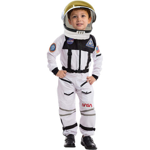 Astronaut NASA Pilot Costume with Movable Visor Helmet for Kids, NASA ...