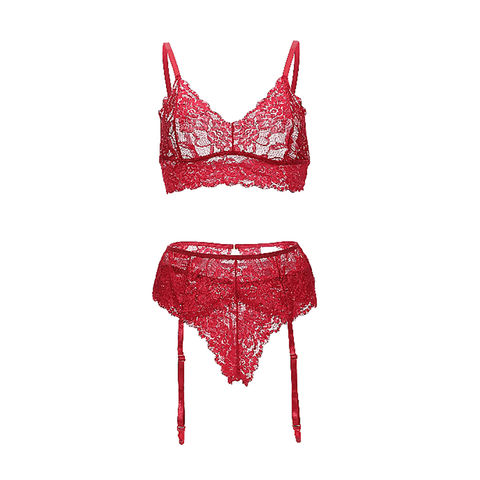 Bridal Red Bra and Panty Set Embroidered Lace Lingerie - China Wholesale  Underwear and Lingerie Wholesale price