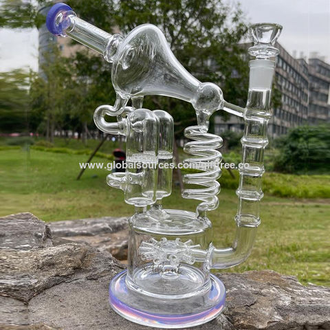 Buy Wholesale China 13 Inches Recycle Bong 4 Tubes Recycler Water Pipe  Honeycomb Perc Rig Glass Smoking Bubbler & Recycler Bong at USD 10