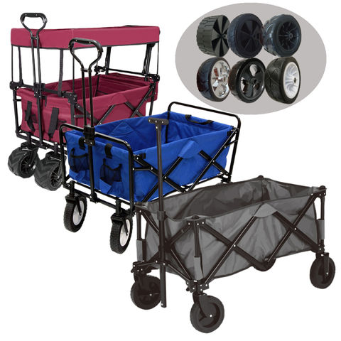 New Wagon Cart Collapsible Fold Camp Trolley Garden Utility Cart Beach Sport