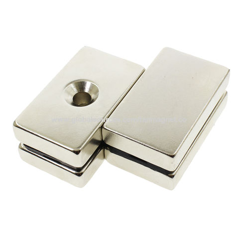 Super Strong Magnet Square Hole With Hole Single Hole Countersunk Magnet 
