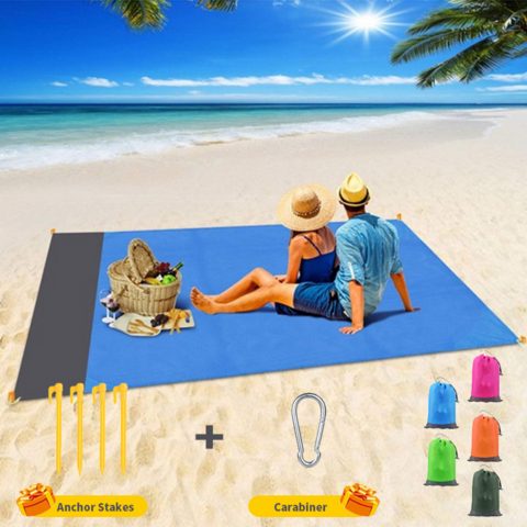 2022 Multipurpose Portable Custom Beach Blanket Pocket Picnic Mat