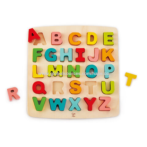 Alphabets en bois Puzzle jouets pour enfants 3 4 5 ans, Plateau de puzzles
