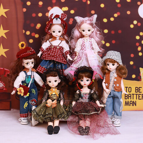 9 Inch Doll Outfit: Sheep Overalls & Cap