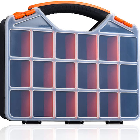 8 Grids Compartment Durable Plastic Storage Box For Small Accessories  Hardware