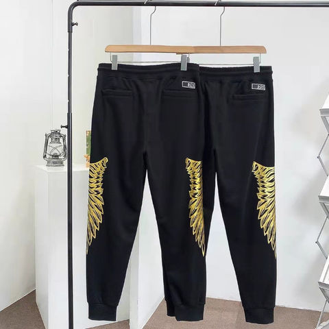 mens stacked track pants