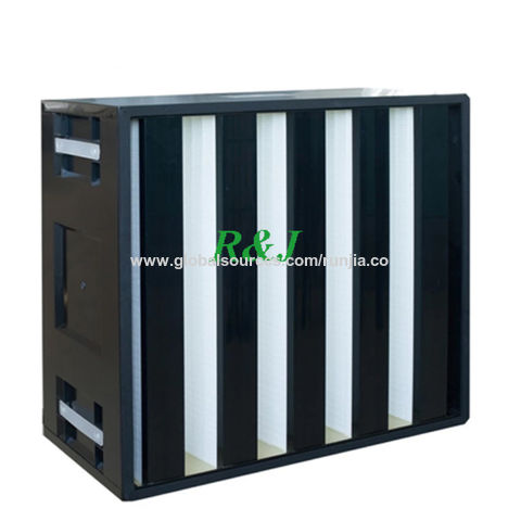 Buy Wholesale China H 14 Plastic Frame V Bank Hepa Filter & Plastic ...