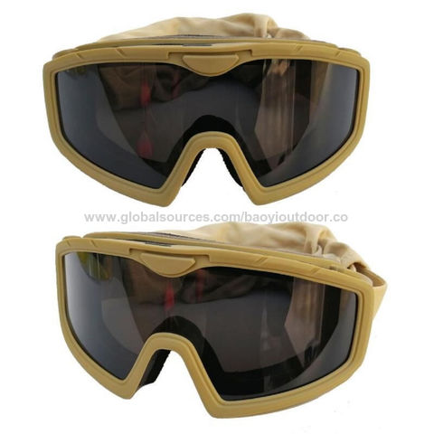 3 Lens Airsoft Tactical UV-400 Protection Goggles Helmet Eye Wear Safety Glasses 