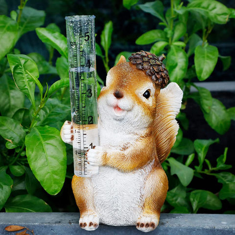 Buy Wholesale China Resin Squirrel Rain Gauges, Resin Squirrel Garden 