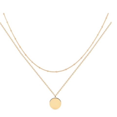 Layered Heart Necklace .gold Choker 
