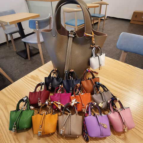 Buy Wholesale China Ea116 Picotin Bags Shape Accessories Fashion Mirror  Cute Car Keychain Luxury Rodeo Leather Bag Charm & Bag Charm at USD 11