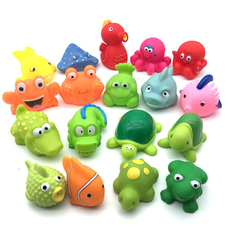 Fishing Game Sea Animal Rubber Duck Figure Game Toys Water Squirt