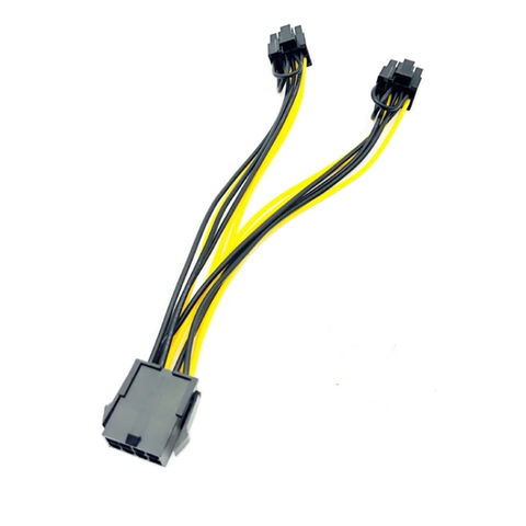 PCIE 6P Female to 2 Port Dual 8pin 6+2p Male GPU Graphics Video Card Power Cable