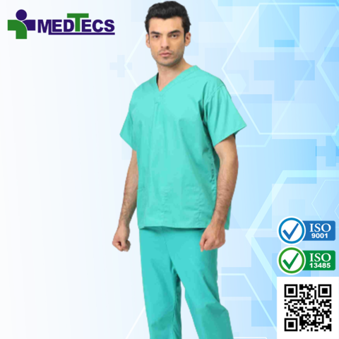 Medical Nursing Scrub Set Uniform Hospital Pharmacy Top+Pants Short/Long Sleeve 
