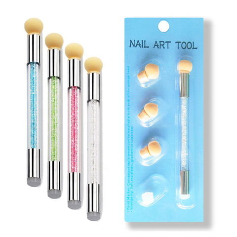 Buy Wholesale China Nail Art Tools Head Dual Tip Nail Brush Sponge Picking  Dotting Gradient Pen Nail Sponge Brush Set & Nail Brush at USD  |  Global Sources