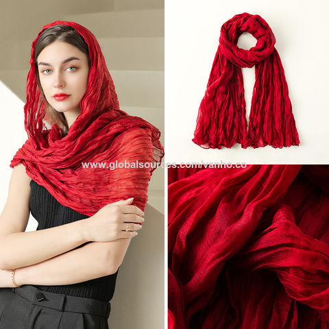 Buy Wholesale China Wholesale Fashion Women Muslim Chiffon Scarves Summer  Bubble Crumple Chiffon Crinkle Head Hijab & Hijab Scarf at USD 0.96 |  Global Sources