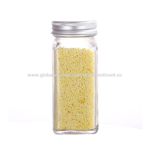 Wholesale Clear Kitchen Seasoning Jar 100ml Square Glass Shaker