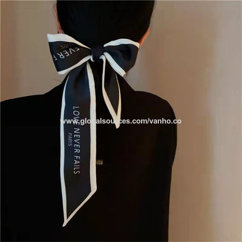 Fashionable Silk Scarf Tie Bag Handle Polyester Mini Ribbon Scarves for  Ladies - China Scarf and Silk Scarf price