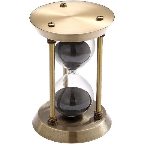 60 Minute Glass Timer with Gold Sand