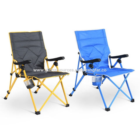 New Metal Garden Folding Adjustable Chair Reclining Camping Beach Outdoors 