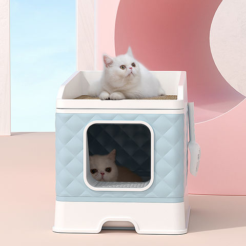 Buy Wholesale China Foldable Covered Kitty Litter Box, Top Entry,  Anti-splashing, Easy To Clean Cat Litter Box With Lid & Cat Litter Box With  Lid at USD 24.86