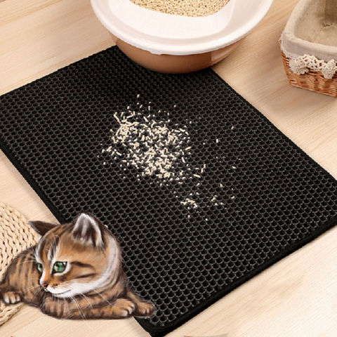 Cat Litter Mat,Litter Box Mat,Honeycomb Double Layer Litter