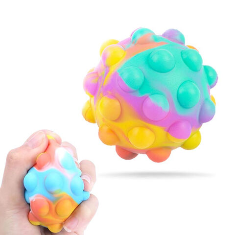 Pop Ball It Fidget Toys 4 Pack Stress Balls for Kids Adults Poppers Its 3D  Squeeze Anti-Pressure Pop Balls Push Bubble Its Sensory Toys Squishy Fidget