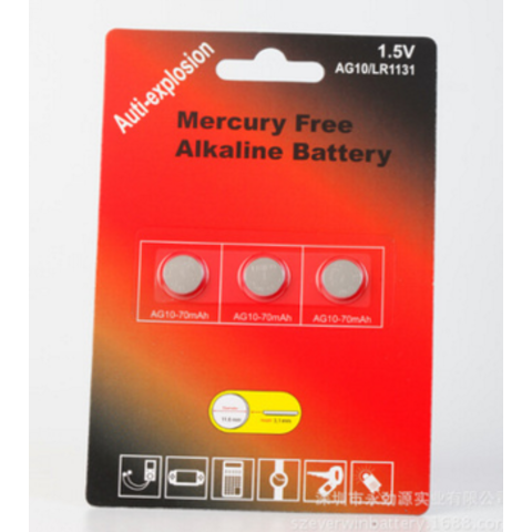 Factory Supply 0% Mercury 1.5V Alkaline Button Cell Battery (AG3/LR41) for  Watch - China Watch Battery and AG3 Lr41 Battery price