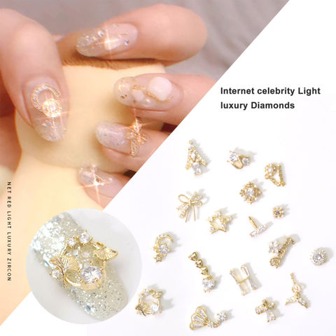 Glitter Diamond Nails for Wedding - SoSo Nail Art | Naildesign, French nails,  Nagelsets