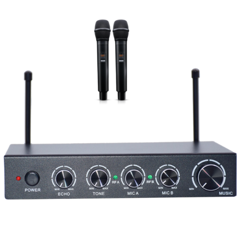 Sistema microfono Wireless VHF professionale microfono Karaoke