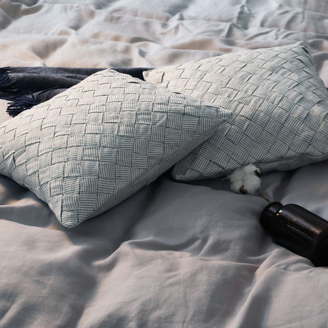 2× Plain Cushion Cover Pillow Bed 100% Percale Cotton Sofa Case Home Decor 