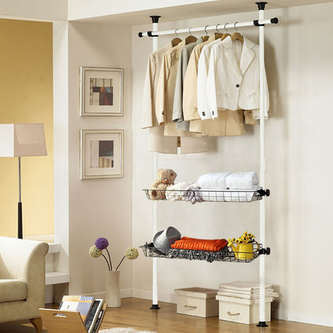 Buy Wholesale China Portaable Simple Cloakroom Rack Save Space Home ...