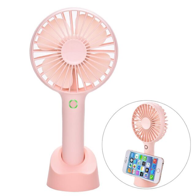 Ventilador Portátil USB Recargable Personalizado, Ventilador de Escritorio Negro Silencioso con Soporte for sale at factory direct price