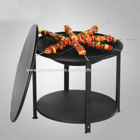 Wrought Stove Table Metal Fire Pits, Metal Table For Outdoor Grill
