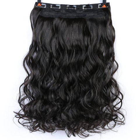 High temperature silk five clip wig piece chemical fiber hair curtain ...