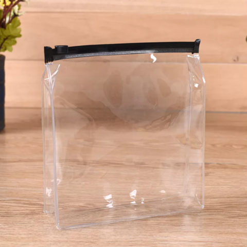 Clear Toiletry Bag With Zipper - Mini Small Cosmetic Storage Bag