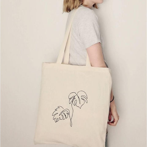 Source Custom Printed Reusable Aesthetic Eco Totebag Cotton Canvas