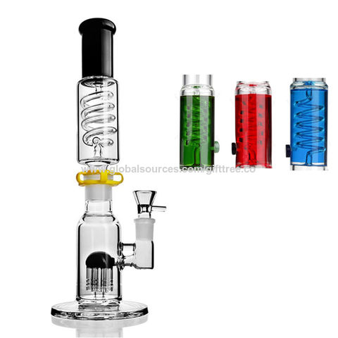 Wholesale Small Freezable Hookah Bong With Glycerin Coil And Glass